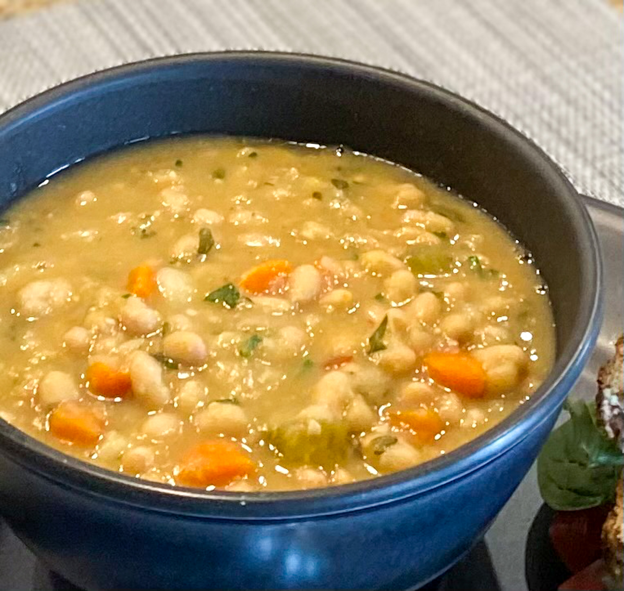 Instant Pot Navy Bean Soup (Vegan) - Pebbles And Toast