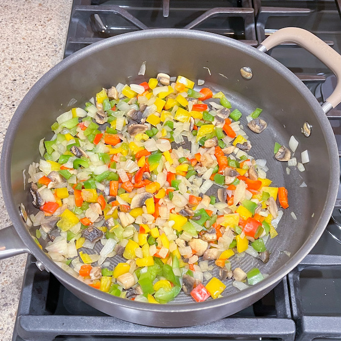 Vegetable and Potato Breakfast Casserole (vegan) Pebbles and Toast