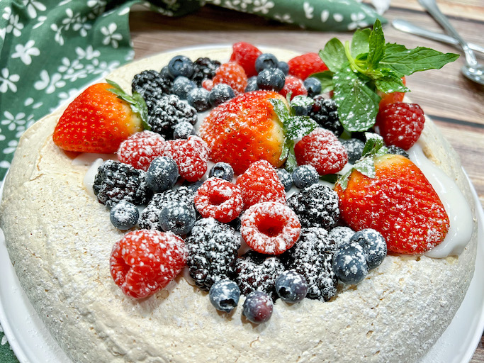 Easy Vegan Pavlova (plant-based; Gluten-free; Oil-free) - Pebbles And Toast